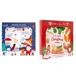 YöL Set Of 2 Santa Christmas Eve And Dinner Plate Xmas Lunch Festive Stocking Filler For Toddler Kids Festive Fun