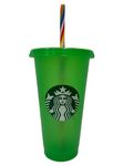 STARBUCKS Summer 2023 Green Color Changing Reusable 24oz Cold Cup