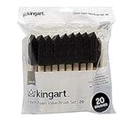 KINGART 242-20 2" Foam Brush Value Pack, One Size, Black (Pack of 20)