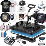 8 in 1 Heat Press Machine for t Shirts Professional Heat Transfer Machine12" X 15" Swing Away Shirt Printing Multifunctional Sublimation Machine Digital Shirt Pressing Machine for Tshirt,Hat,Mug,Plate