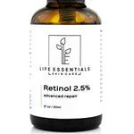 Life Essentials Skin Care Retinol Serum 2.5% for Wrinkles, Fine Lines, Acne Scars, Skin Blemishes & Minimizes Pores -.