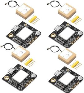 hiBCTR 4 Pack GPS Module, NEO-6M Navigation Positioning, Arduino GPS for Drone Microcontroller, High Sensitivity Receiver with Antenna, Compatible with 51 Microcontroller STM32 Arduino UNO R3