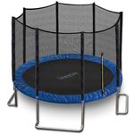 12FT Outdoor Backyard Trampoline Full Sized with Safety Net Cage Enclosure System and Reinforced Bouncy Jumping Mat Surface, Safety Guaranteed, Perfect for Kids, Teens and Adults