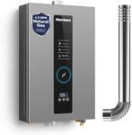 Tankless Water Heater, Novieex On Demand Water Heater Natural Gas, Up to 4.3 GPM, 100,000 BTU Instant Hot Water Heater with LED Display, Indoor Installation, 2-4 Point Use for Family Bathroom Kitchen
