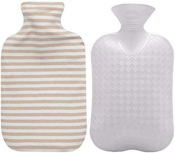 Fashy Hot Water Bottle with Organic Cotton Cover (Ivory, 67oz)