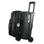 ELITE Basic Bowling Bag Double (2) Ball Roller with Rolling Wheels (Black)