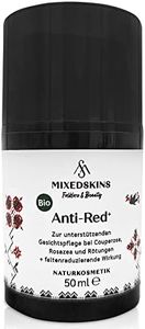 Organic Anti Red Rosacea Face Care with Anti-Ageing Effect. Cream against Redness on the Face, Itching, Pimples, Natural Cosmetics Face Cream
