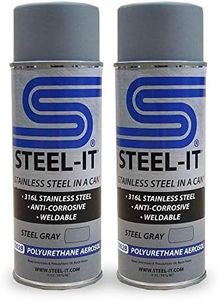 Steel-It 1002B Polyurethane Aerosol, Industrial Paint Coatings, Weldable, Easy to Apply - Steel Gray (2 Pack)