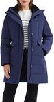 Orolay Women's Hooded Winter Down Coat Quilted Mid Length Puffer Jacket Navy S