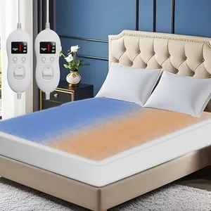 Heated Mattress Pad King Size - Electric Mattress Pad with Dual Control, 8 Heating Settings, Soft Blanket, Bed Warmer, 12-Hour Timer, Heater Sheets, 78" x 80" (Oval White, King)