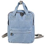 Jeans Backpack Womens Multifunctional Children's School Backpack Jean Rucksack Denim Backpacks for Teen Girls Lightweight Casual Canvas Daypack