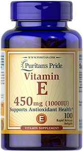 Puritan's Pride Vitamin E 1000 IU Softgels, 100 Rapid Release Softgels