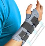 FEATOL Wrist Brace Splint Carpal Tunnel for Women Men, Night Wrist Sleep Support Brace, Right Hand, Medium/Large, Hand brace for Sprain, Carpal Tunnel, Syndrome,Arthritis, Tendonitis, Wrist Pain