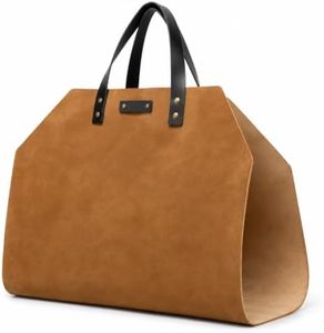 Personalized Leather Firewood Carrier, Custom Log Tote, 36 x 20 Inches
