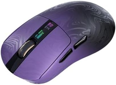 EPOMAKER Carbonis Wireless Gaming Mouse with Digital Display, PAW3950 Sensor, 8K Polling, 30K DPI, Carbon Fiber Composite Shell, Ergonomic Right Hand Esports Mouse for PC Gaming (Black Purple)