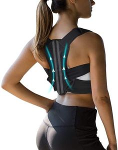 Posture Corrector for Women and Men, Back Brace Fully Adjustable & Comfy, Support Straightener for Spine, Back, Neck, Clavicle and Shoulder, Improves Posture and Pain Relief