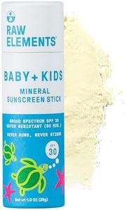 Raw Elements Baby + Kids SPF 30 Organic Sunscreen Lotion Stick Non-Nano Zinc Oxide, Reef-Safe, Cruelty-Free, Gentle and Moisturizing, Zero Waste Tube, 1oz