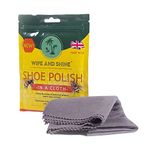 Kaps Wipe and Shine Shoe Polish Cloth, Quick Polishing Cloth for Shoes and Boots, 100% Cotton Cloth with Natural Beeswax for Exceptional Shine, Made in UK