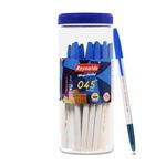 Reynolds 045 Ball Pen SET - 25 BLUE PENS WITH COMFORTABLE GRIP |BLUE BALL PENS FOR WRITING | PEN FOR STUDENTS & OFFICE STATIONERY | 0.7 mm TIP SIZE