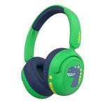 JBUNION Kids Bluetooth Headphones, Wireless Headphones for Kid with Mic Includes Aux Cord, 75/85/94dB Volume Limited Foldable Toddler Headset for School, Home, or Travel (Dinosaur)