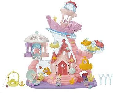 Calico Critters Baby Mermaid Castle - Dollhouse Playset with 3 Collectible Doll Figures