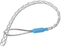 MECCANIXITY Cable Pulling Grip 22cm,0.7FT Wire Mesh Puller Socks Grip Single Head Galvanizing Steel Wire Grips Net Cover Smooth for 4-6mm Cable (Blue)