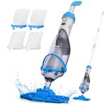 BIELMEIER Cordless Pool Vacuum with Telescopic Pole, Handheld Rechargeable Swimming Pool Cleaner, 19 GPM Powerful Suction Pool Vacuum for Cleaning Above/In Ground Pools, Spas, Hot Tubs