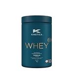 Kinetica Premium Whey Protein Powder | Grass Fed | Vanilla | 1kg | 33 Servings | Naturally Occurring Glutamine and BCAA Amino Acids | Muscle Building & Recovery