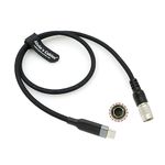 Alvin's Cables PD USB C Type-C to Hirose 4 Pin Male Power Cable for Zoom F4 F8 F8N Audio Recorder, Sound Devices 688 644 633 60CM/23.6 inches