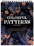 ColorIt Colorful Patterns, Volume II Spiral Bound Adult Coloring Book, 50 Illustrations Inspired by Nature, Animals, Plants & Flowers, Thick Paper, Perforated Edges, Hardback Covers & Ink Blotter