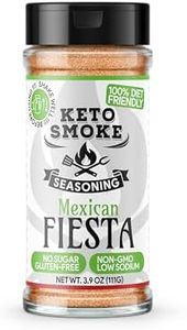 Keto Smoke Mexican Fiesta Seasoning, 3.9 oz, 100% Diet Friendly, No Sugar, Gluten-Free, Non-GMO, Low Sodium (1 Pack)