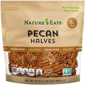 Nature's Eats Pecan Halves Natural, 24 Ounce