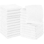 Penguin Home 100% Cotton Washcloths 24 Pack Set Premium Quality Flannel Face Cloths Highly Absorbent and Soft Feel Fingertip Towels Washcloths 30 x 30 cm (12x12 in) 400 GSM