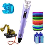 Keiare 3D Pen for Kids Upgrade 3D Printing Pen Stylo 3D Drawing Pen 3D Printer Pen Creative 3D Writing Pen Fun Toys for Kids Include 12 Colors PLA Filament Refills with Charger