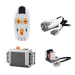 Mutcretus 4PCS Power Function Motor Set, Speed Remote Control&Battery Pack Motor Kit, Electric Functions Motors and Gears, Compatible with Lego Technic Sets, Kids&Adults