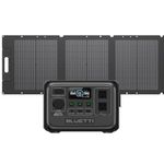 BLUETTI Portable Power Station AC2A with 120W Solar Panel, 204Wh LiFePO4 Battery Backup w/ 2 300W (600W Power Lifting) AC Outlets, Recharge to 80% in 40 Min., Solar Generator for Outdoor Camping