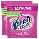 Vanish All in One Powder Detergent Booster - 400 g (Pack of 2) | Removes Stains, Whitens Whites and Brightens Colors