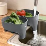 Kitchen Sink Drain Basket | 2 Elephant Shaped Sink Strainer Drain Baskets | Multi-functional drain basket | Household Elephant Drain Basket For Sink Corner | Fits Most Kitchen Sinks - Grey