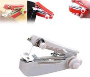 Handy Sewer, Handysewer Portable Sewing Machine, Handheld Sewing Machine, Manual Mini Clothes Fabric Pocket Mending Tool, for DIY Clothing, Curtain, Fabric (White)