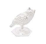 KMJ Pure Silver owl / ullu Idol for Good Luck and Wealth, Gifting Purpose (wt. 10-11 Grams)