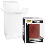 100 Pack Clear Protectors Case Compatible with Funko, 4" Pop Figures, Strong Thick Plastic Protectors