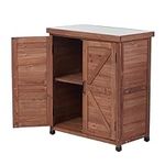 Potting Bench with Storage Cabinet 