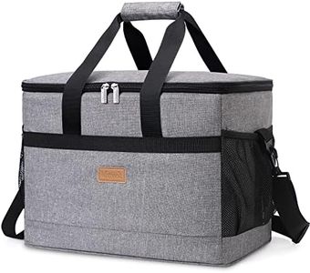 Lifewit 30L (50-Can) Soft Cooler Bag Lunch Bag Box Lunch Boxes, Insulated Thermal Travel Bag, Soft-Sided Cooling Bag for Beach/Picnic/Camping/BBQ, Grey