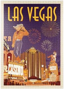Las Vegas: Viva Vintage Vegas, Vintage Poster - Premium 1000 Piece Puzzle - MyPuzzle Special Collection by Anderson Design Group