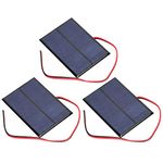 Mini Small Solar Panel, Portable Small Size 3Pcs Solar Panel 5V 200Ma for DIY Solar Syatem Kits for Solar Battery Charger