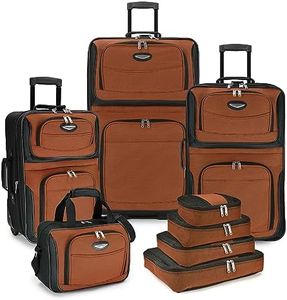 Traveler's Choice Amsterdam Ii 8-Piece Luggage Set, Orange (Orange) - TS6950O-XX