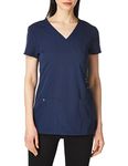 Dickies Women's Mock Wrap Top Medical Scrubs, D-navy, Small