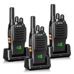 Retevis H777H Walkie Talkies for Adults, Two Way Radio with Screen, Rechargeable USB-C 2 Way Radio, Hands Free Walkie Talkies, Emergency Radio Camping Accessories for Outdoor, Hiking (Black, 3 Pcs)