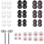 Earbud Tips, 48 PCS Earphone Buds Replacement Tips, Ear Phone Rubber Ends Buds with Excellent Noise Isolation and Comfort, Earbud Replacements 4 Color, 3 Size (S/M/L)