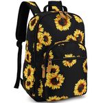 Leaper Water-resistant Sunflower School Backpack Travel Bag Satchel Bookbags